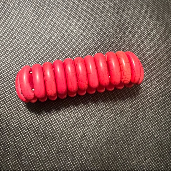 Genuine Red Howlite Bracelet - Picture 5 of 5